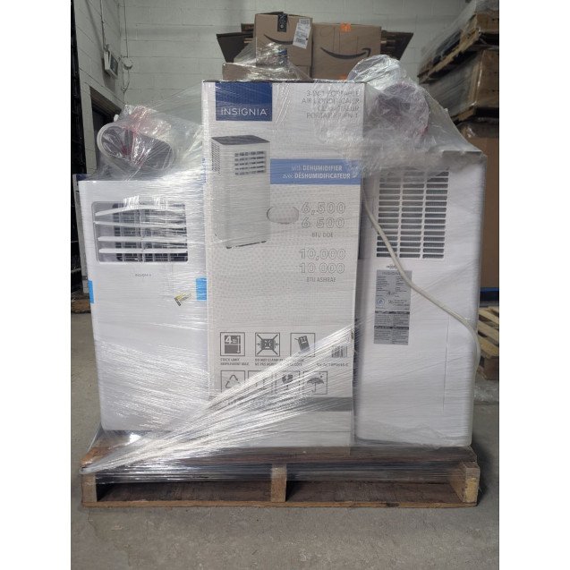 Air Conditioners Wholesale Pallet – New & High-Quality | 10 Units Mixed Types This air conditioners wholesale pallet contains 10 brand-new